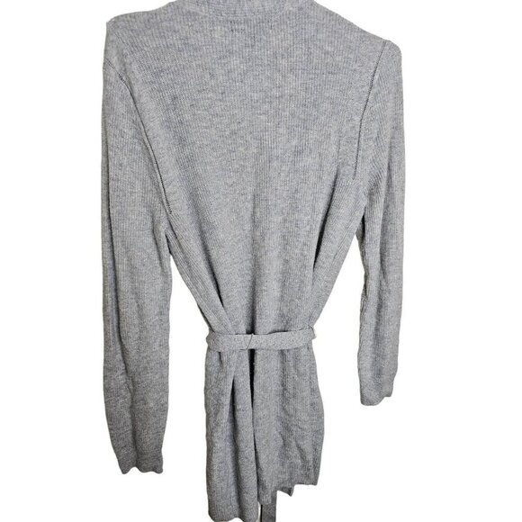 Banana Republic Ribbed Belted Cashmere Lambswool Blend Long Cardigan SZ M - Picture 6 of 9